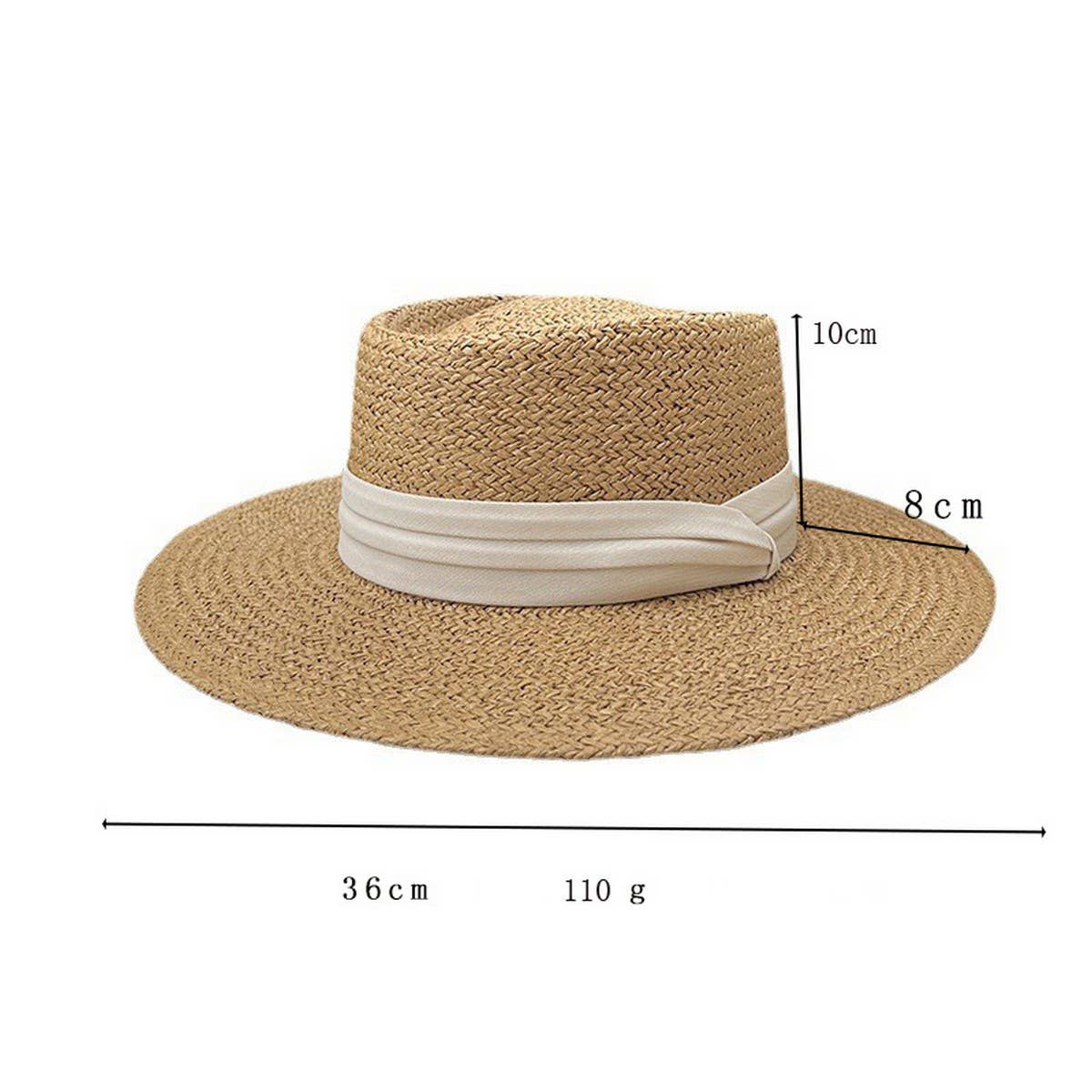 ACCITY - Wholesale Straw Hat - Women's - BEACH VACATION SUN FEDORA STRAW HATS FOR WOMEN_CWAH115119
