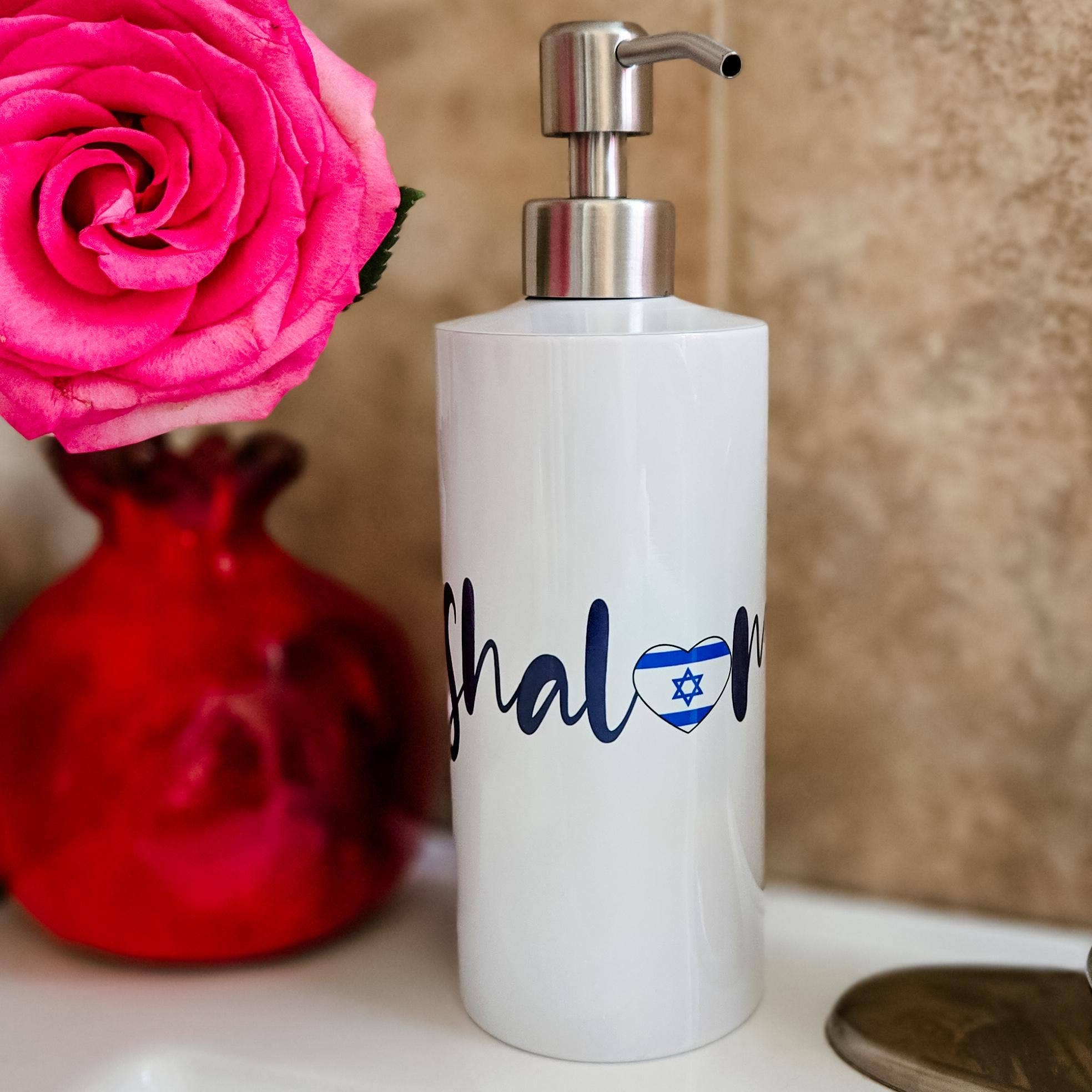 Salt Sparkle Shalom – wholesale Soap dispenser – Shalom Israel Soap Dispenser4