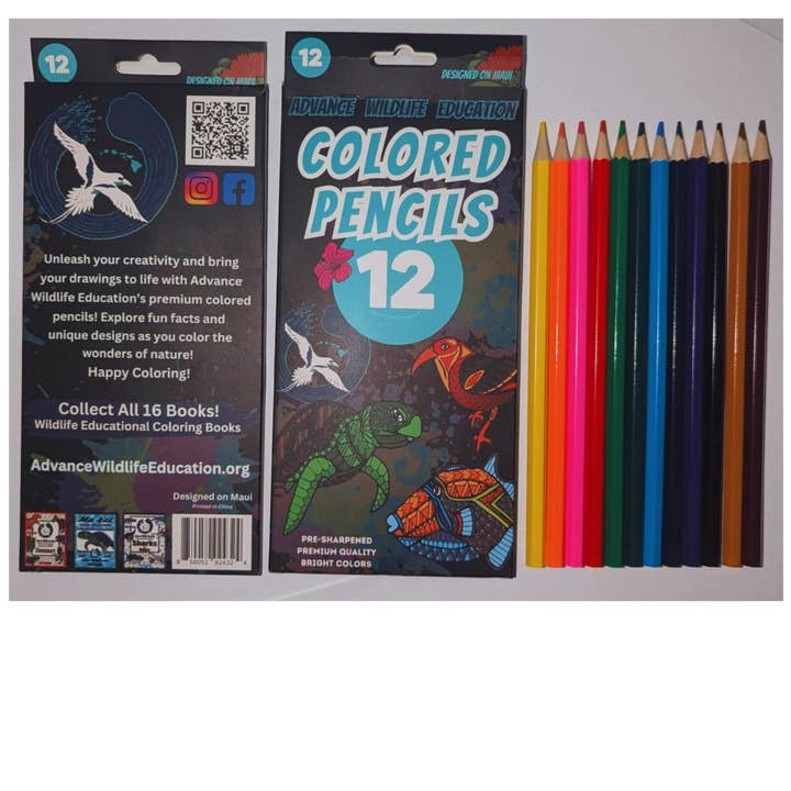 Advance Wildlife Education LLC - Wholesale Coloured pencil - 12 Pack Colored Pencils