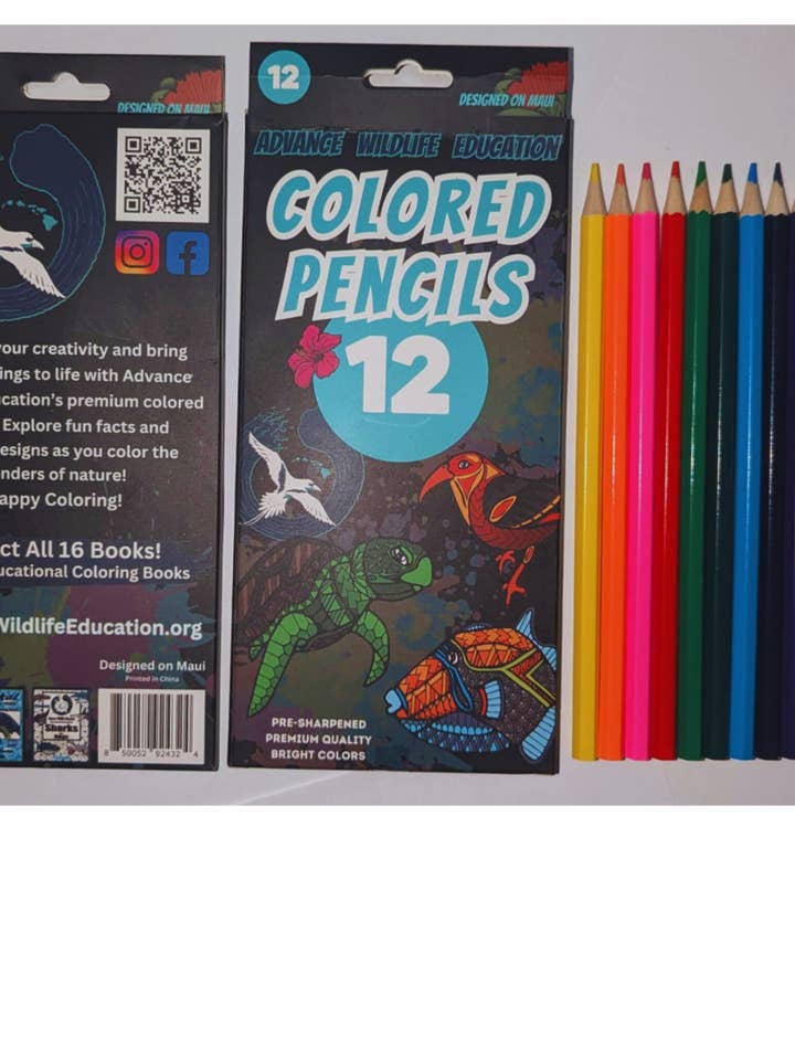 12 Pack Colored Pencils for wholesale by Advance Wildlife Education LLC