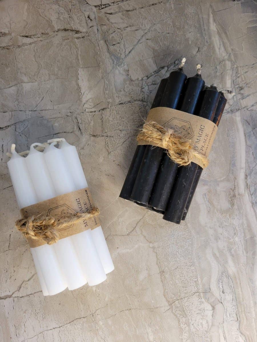 My Magic Place Shop - Wholesale Tapered Candle/Candlestick - Set of 10 mini Candles 4" chime unscented Home Decor19