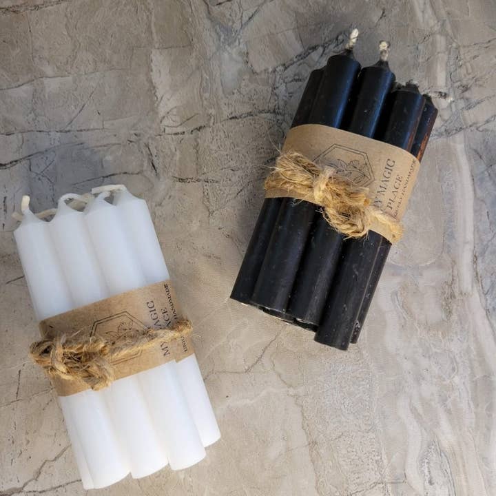 My Magic Place Shop - Wholesale Tapered Candle/Candlestick - Set of 10 mini Candles 4" chime unscented Home Decor19