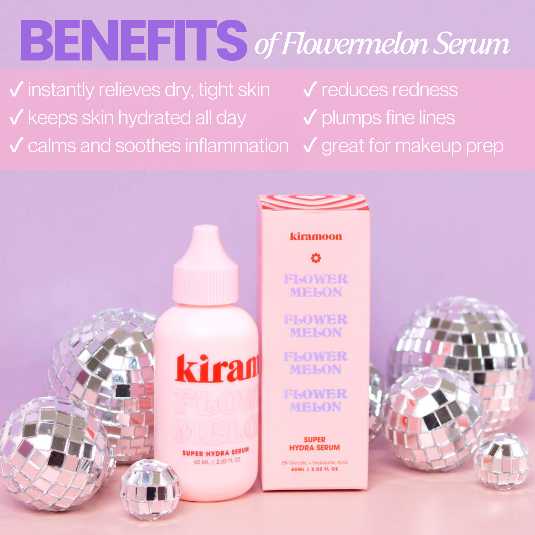 Kiramoon - Wholesale Facial Serum/Concentrate - Flowermelon Super Hydrating Serum5