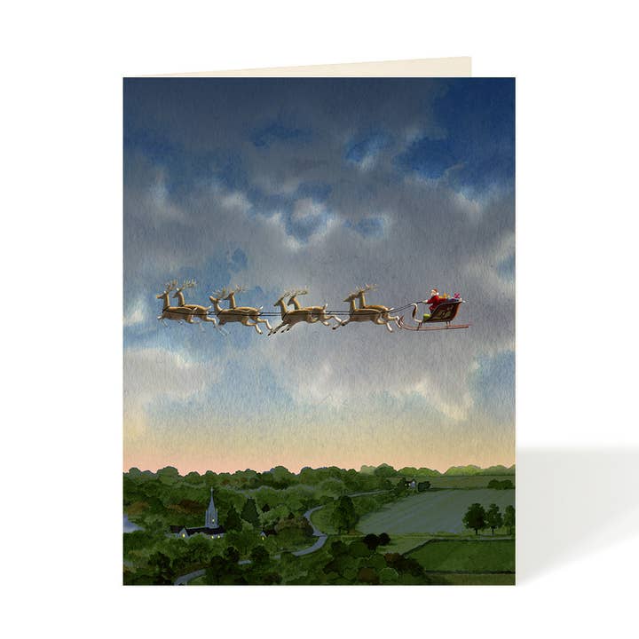 Christmas Eve Flight - Holiday Christmas Cards for wholesale by Felix Doolittle