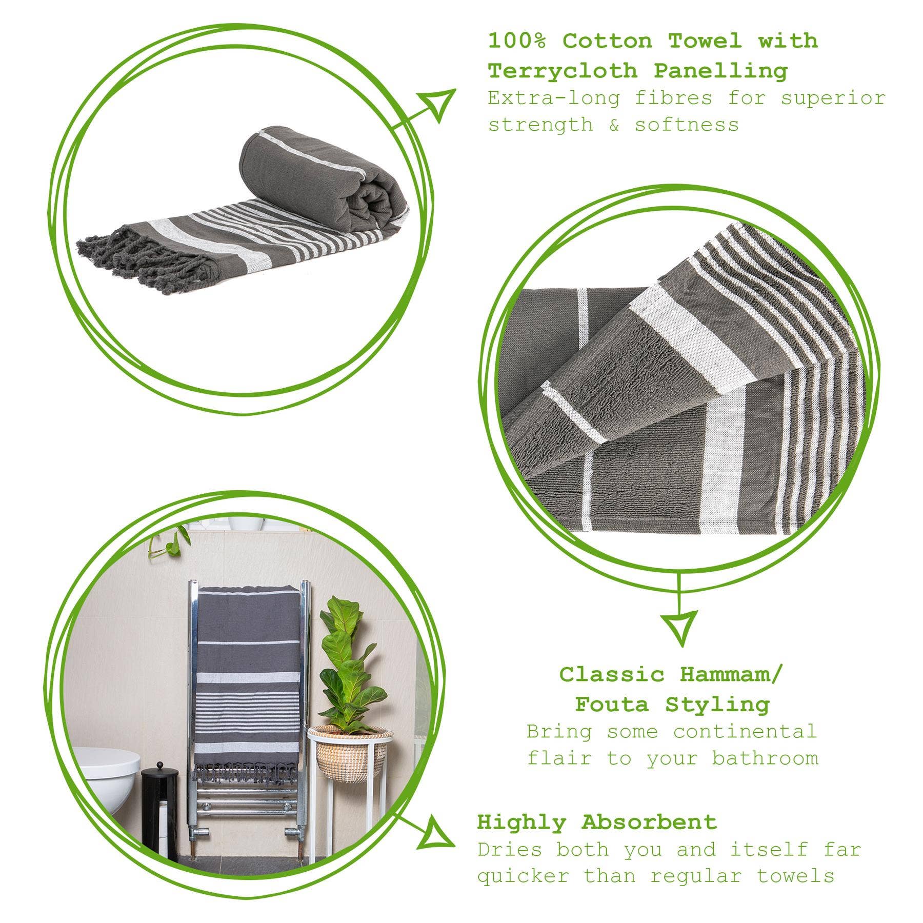 Rinkit Ltd – wholesale Bath towel – Nicola Spring Deluxe Turkish Cotton Bath Towel - Steel Grey4