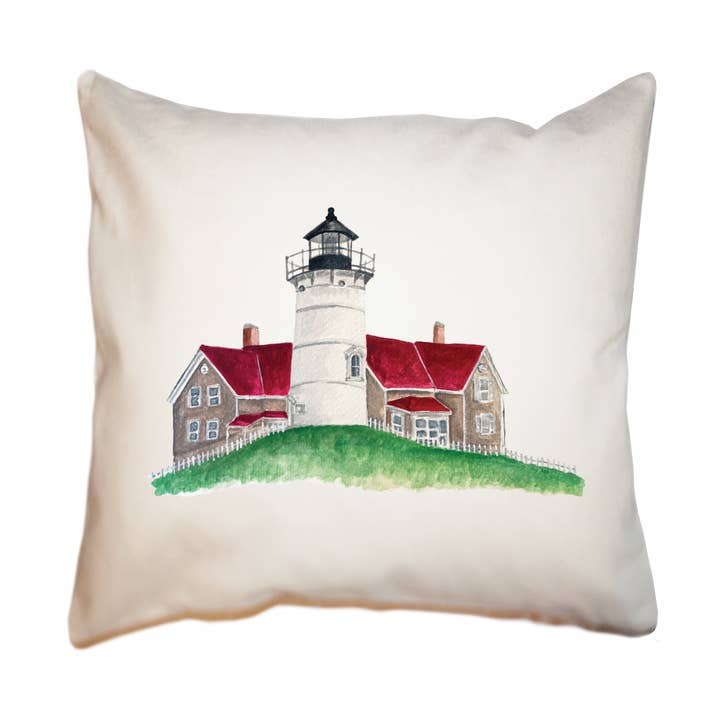 Almofada quadrada do farol de Falmouth por atacado de Tina Labadini Designs