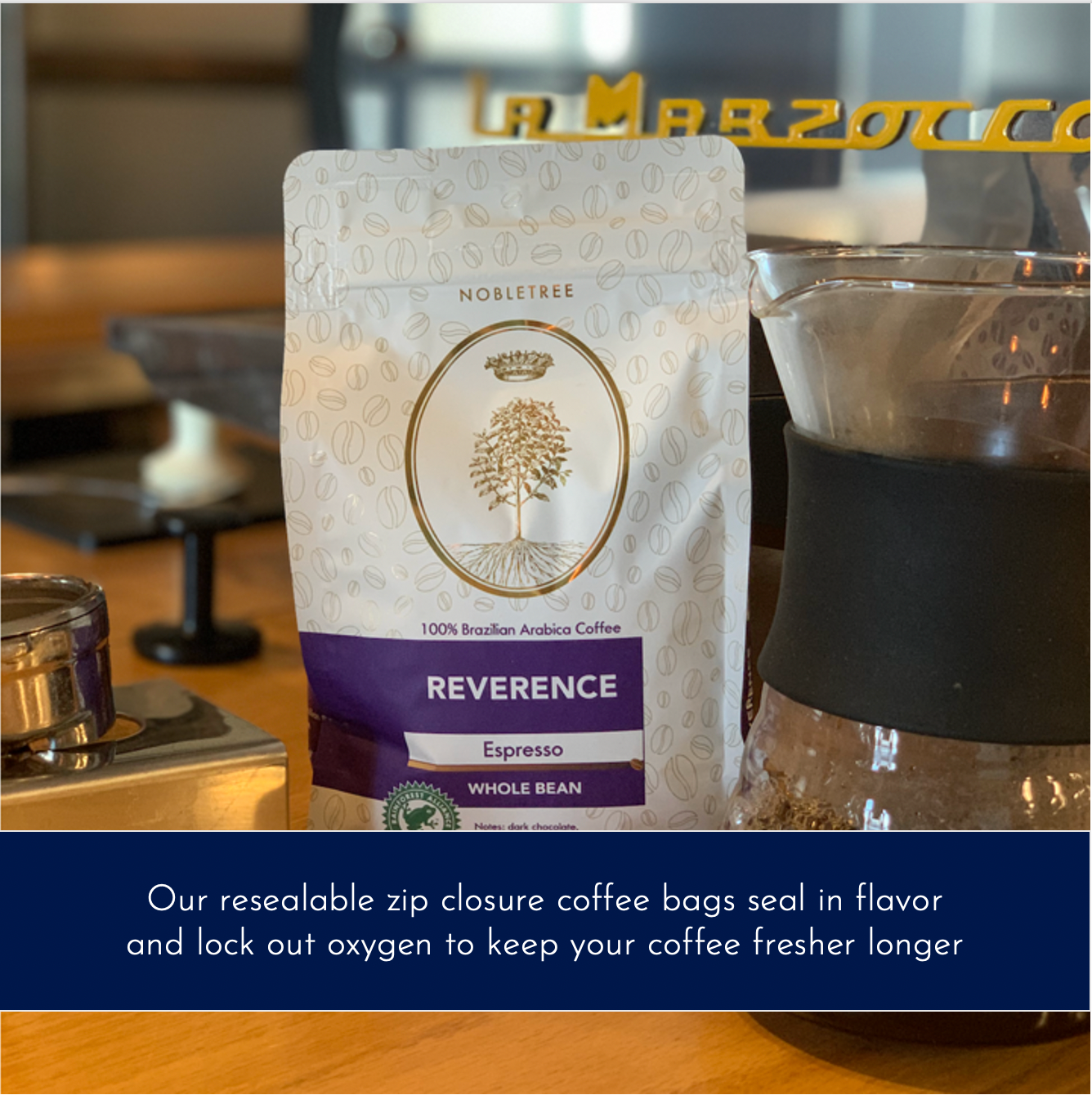 Nobletree Coffee - Wholesale Coffee Beans - Nobletree "Dromedaire" Light Medium Roast Coffee, 20oz4