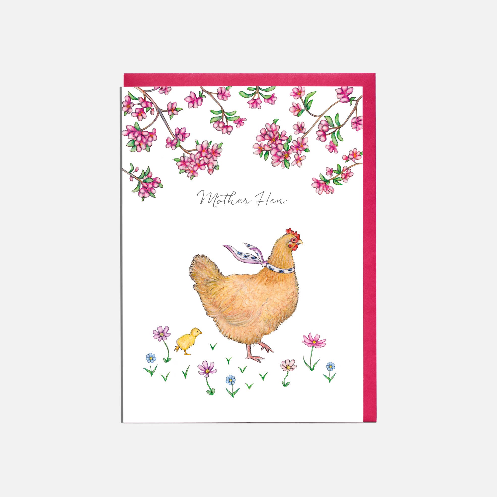 Lottie Murphy - Wholesale Mother’s Day card - Chicken & Chick Mother's Day Card - 'Mother Hen'