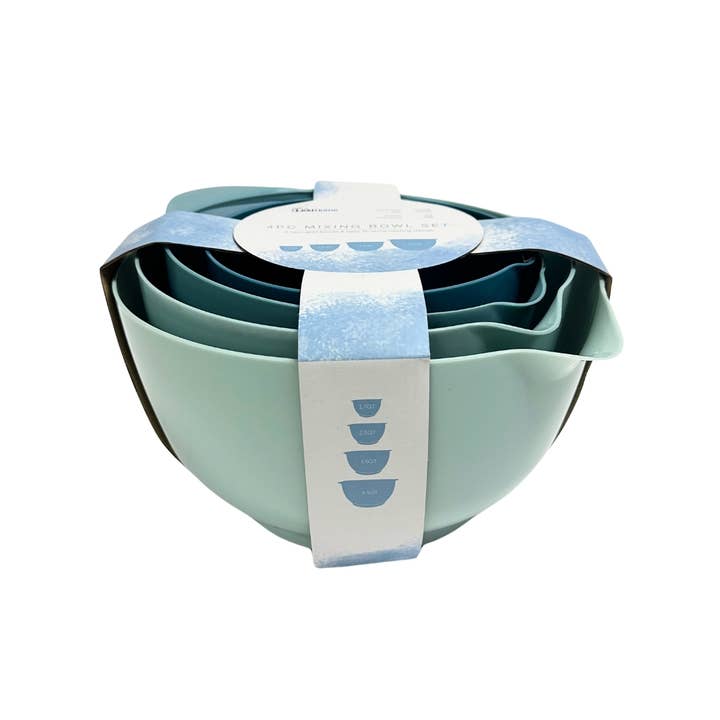 Lexi Home - Wholesale Mixing Bowl - 4-Piece Plastic Non-Skid Mixing Bowl Set in Gradient Colors