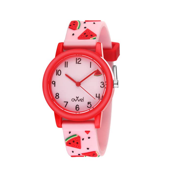 Montre analogique pour filles, enfants, adolescents - Pastèque et pépites pour la vente par Ovvel Watches