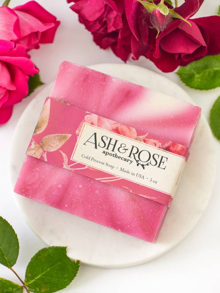 Rose Petal Romance Soap Bar for wholesale by Ash & Rose