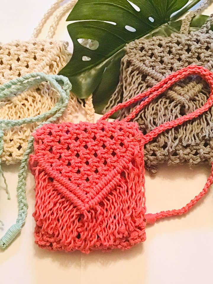 Clearance - Macrame Backpack Purse for wholesale by Maple + Love