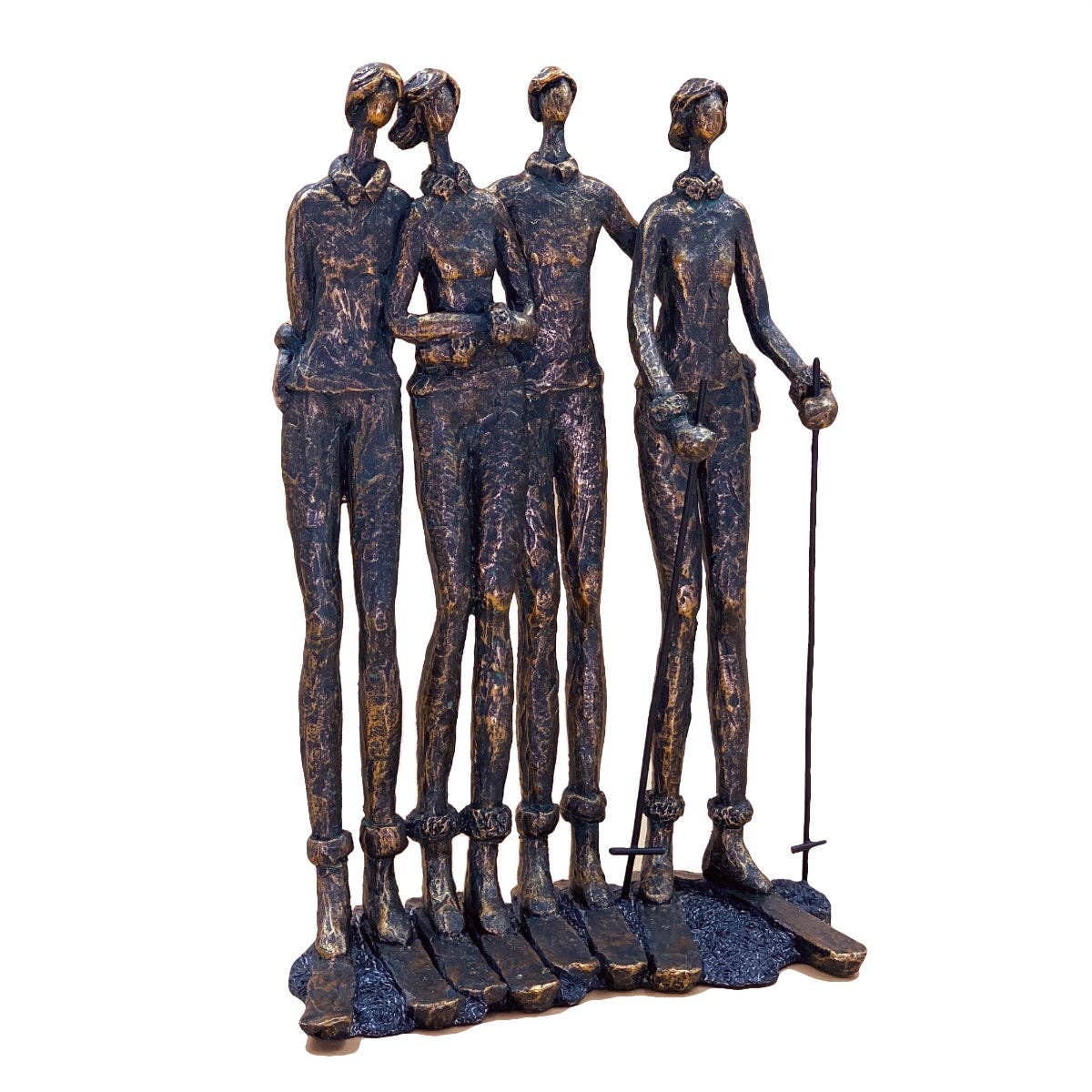 Bentley & Bo – Escultura por atacado – Escultura em Bronze Antigo do Clube de Esqui4