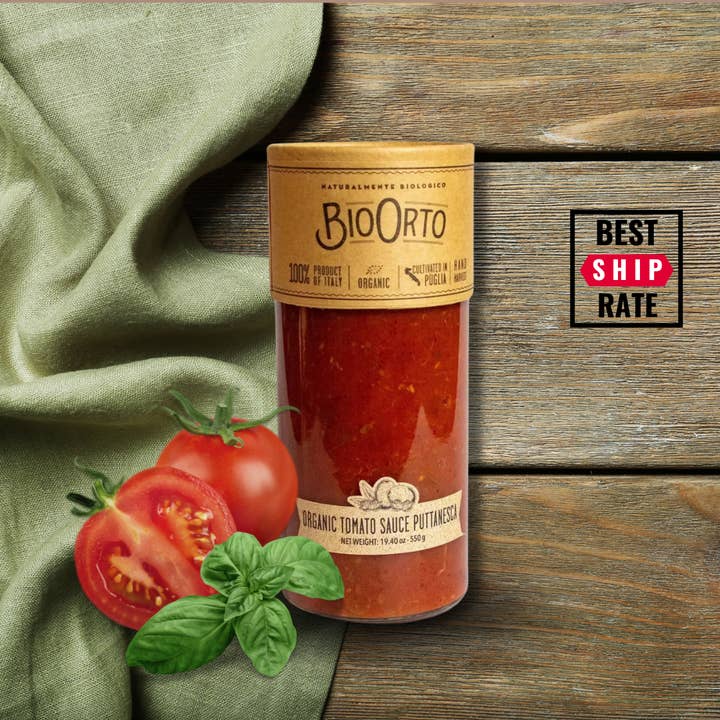 Bio Orto Organic Puttanesca Sauce 19.4 oz (550g) for wholesale by Casacella Foods