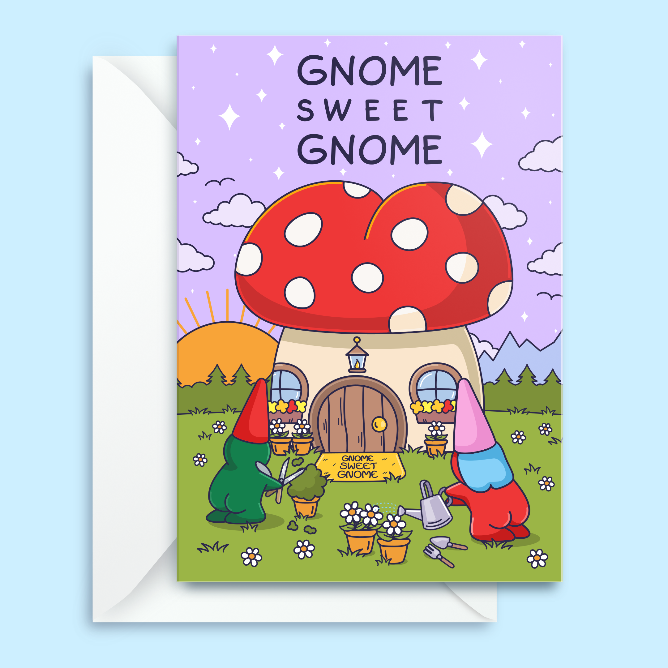 Cheeky Legends - Wholesale Housewarming Card - Gnome Sweet Gnome - Cute New Home Card - Cheeky Garden Couple5