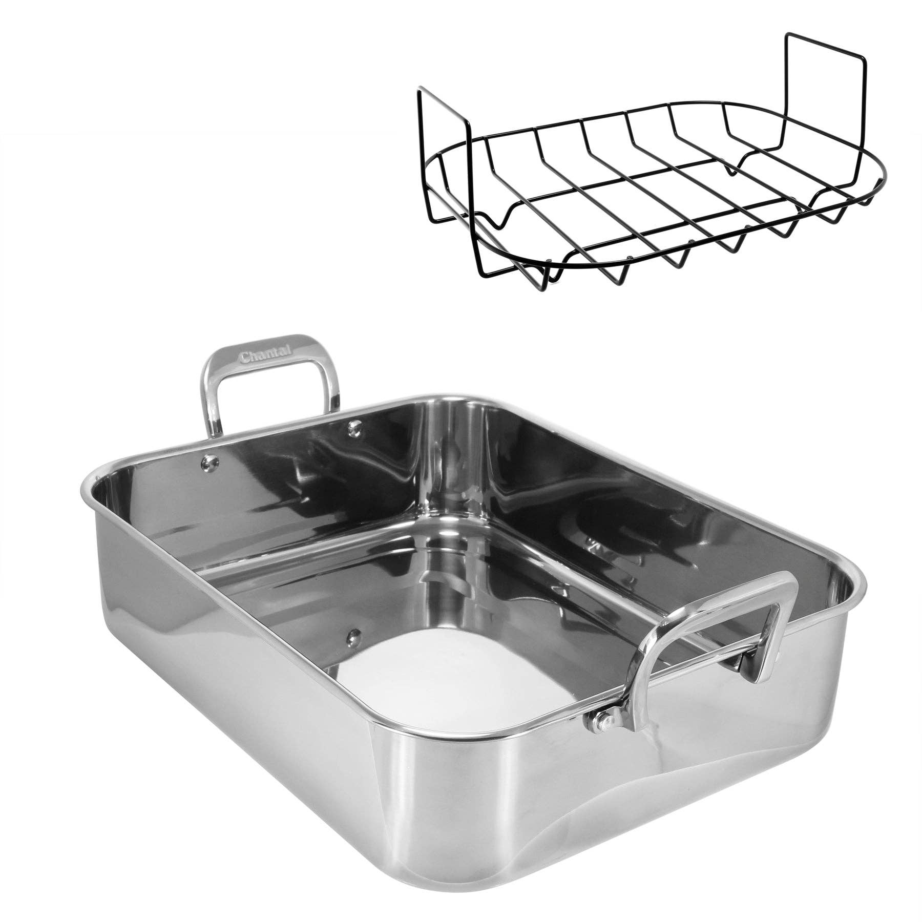 Chantal Cookware - Wholesale Roaster - Stainless Steel Roaster with Nonstick Rack6