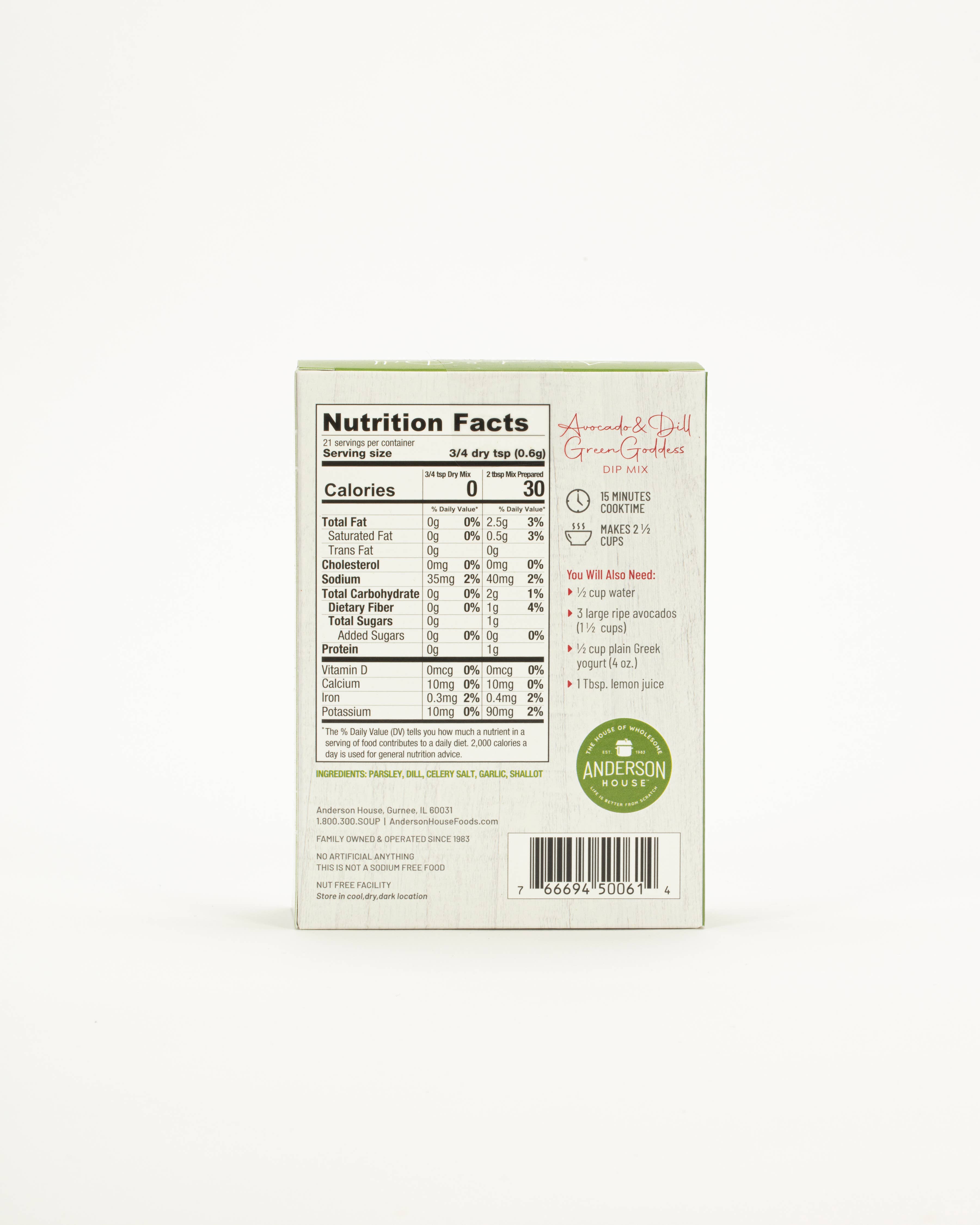 Anderson House | Frontier Soups - Wholesale Dip - Avocado & Dill Green Goddess Dip Mix2