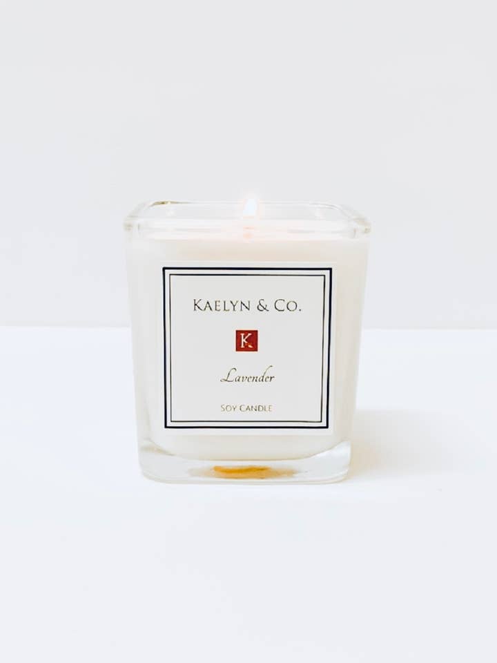 Lavender Signature Cube Candle for wholesale by KAELYN & CO.