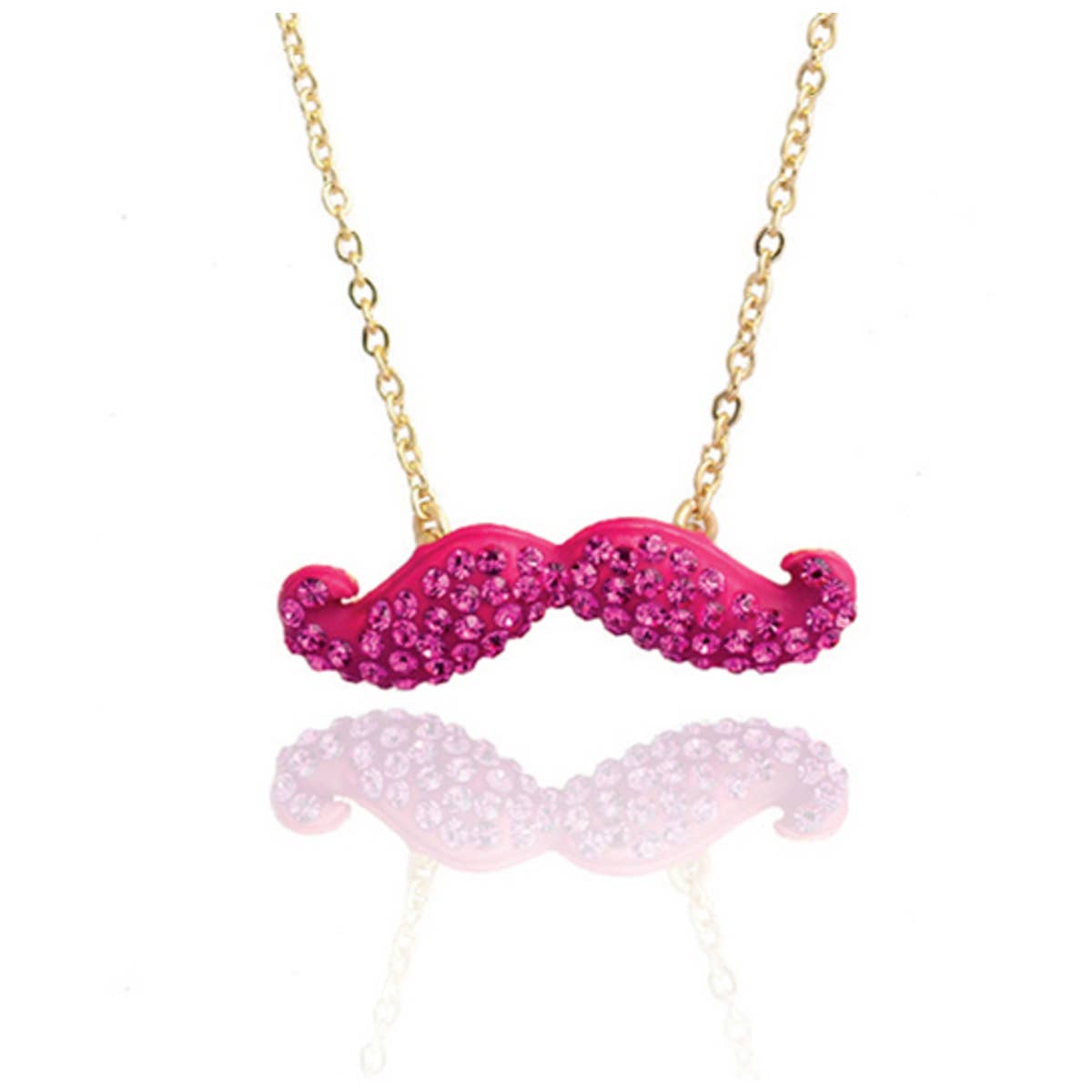 Girl Nation - Wholesale Kids Necklace - Kids - Dazzle Girl- Mustache Necklace0