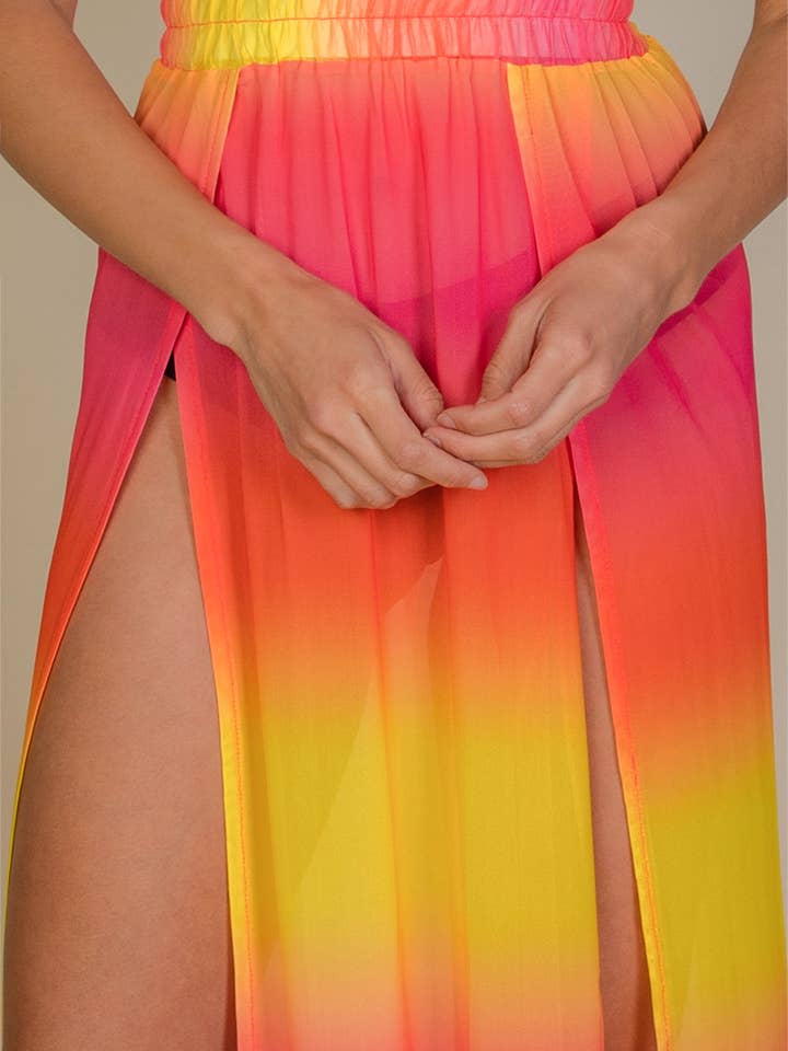 CAPELLA APPAREL - Wholesale Skirt - Women's - High Split Mesh Sheer Maxi Skirt15