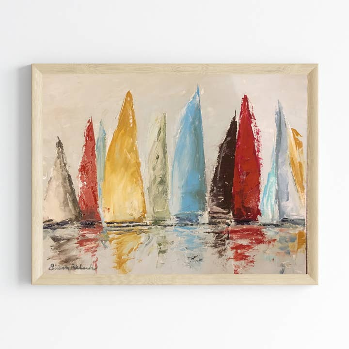 Colorful Sail Fine Art Print for wholesale by Susan Richards Art