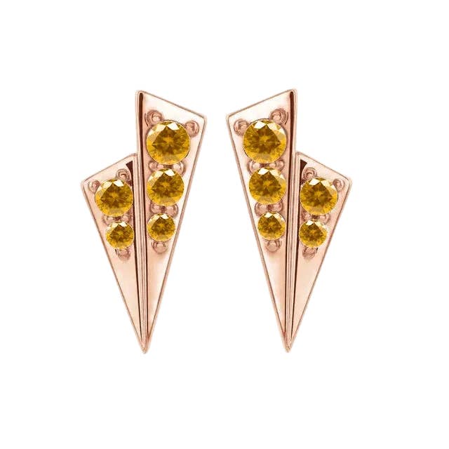 Piercing-zone - Wholesale Single Earring - Alla – 14K/18K Gold Multi-Stone Threadless End4
