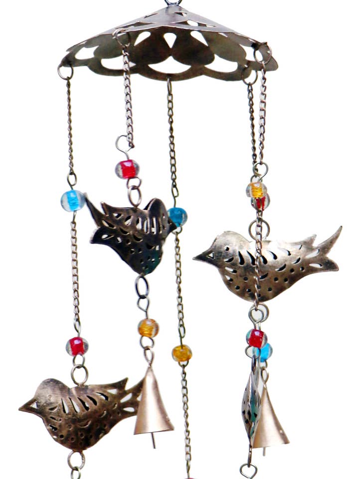 Iron Bell Chimes - Birds Carousel 6"x24" for wholesale by Jafsons International