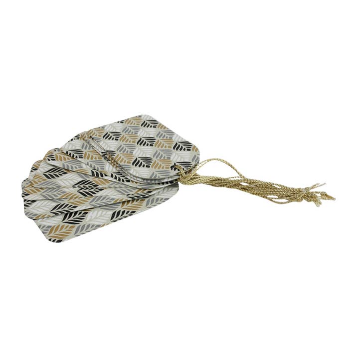 Etiquetas de Papel Feito à Mão Pacote de 10 - Preto Dourado por atacado de Emartbuy