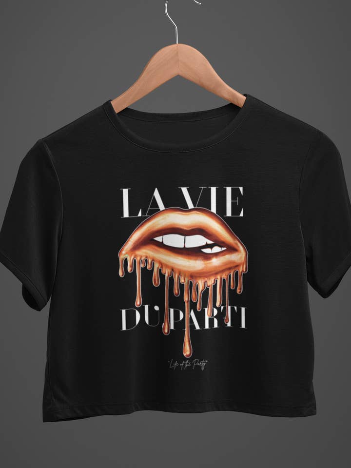 "La Vie Du Parti" - Life of the Party Graphic Tee for wholesale by NG Creative