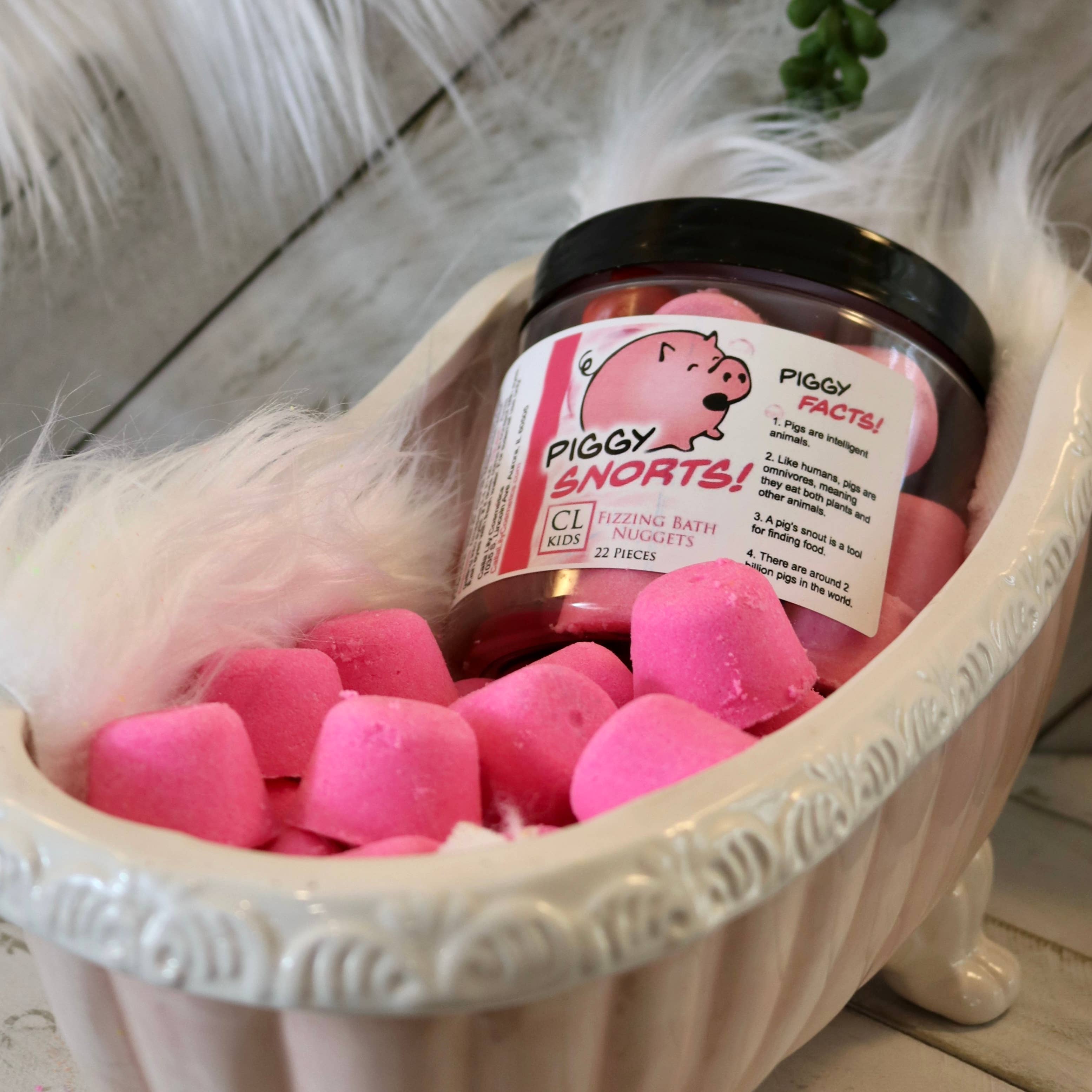 Calla Lily Cosmetics - Vendita all'ingrosso Bombe/polveri da bagno - Pepite da bagno Piggy Snorts - Bombe da bagno1