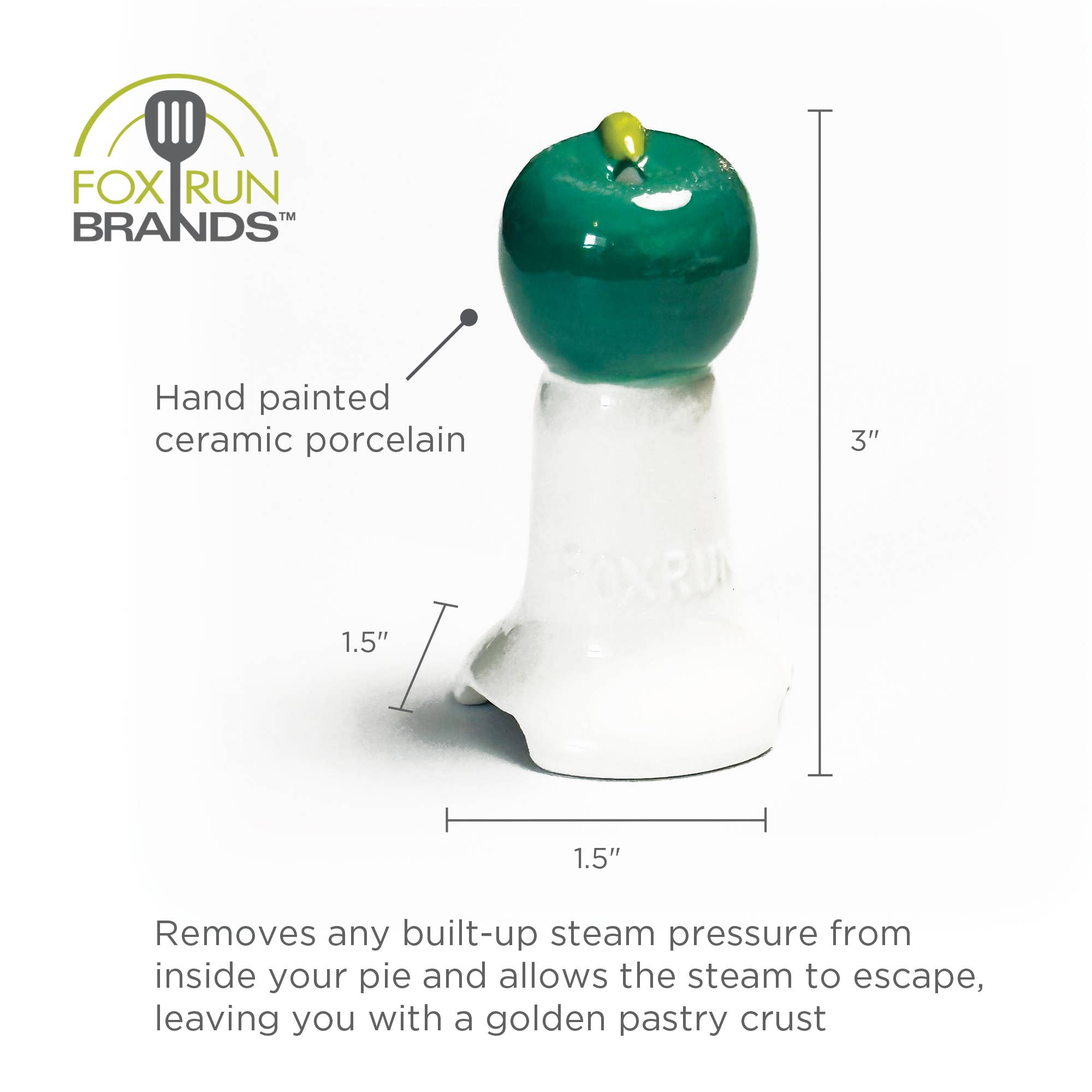 Fox Run Brands – Engroshandel Køkkenredskab – Fox Run æbletærteventil, tærtefugl til bagning, 1,75" x 3"7