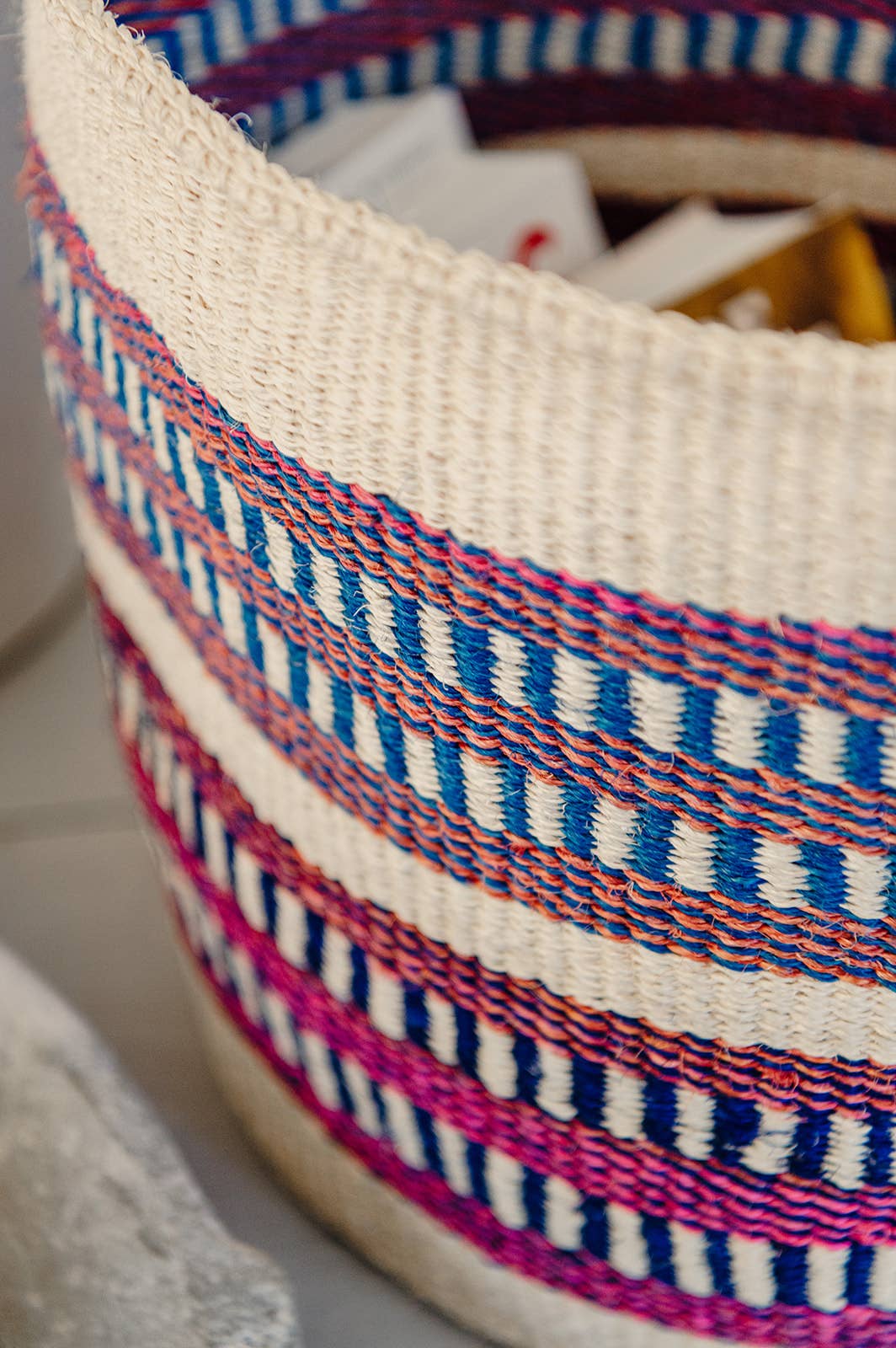 Crafts by Solid - Wholesale Basket - Handwoven Sisal Baskets - Colourful hues - XXS - XXL24