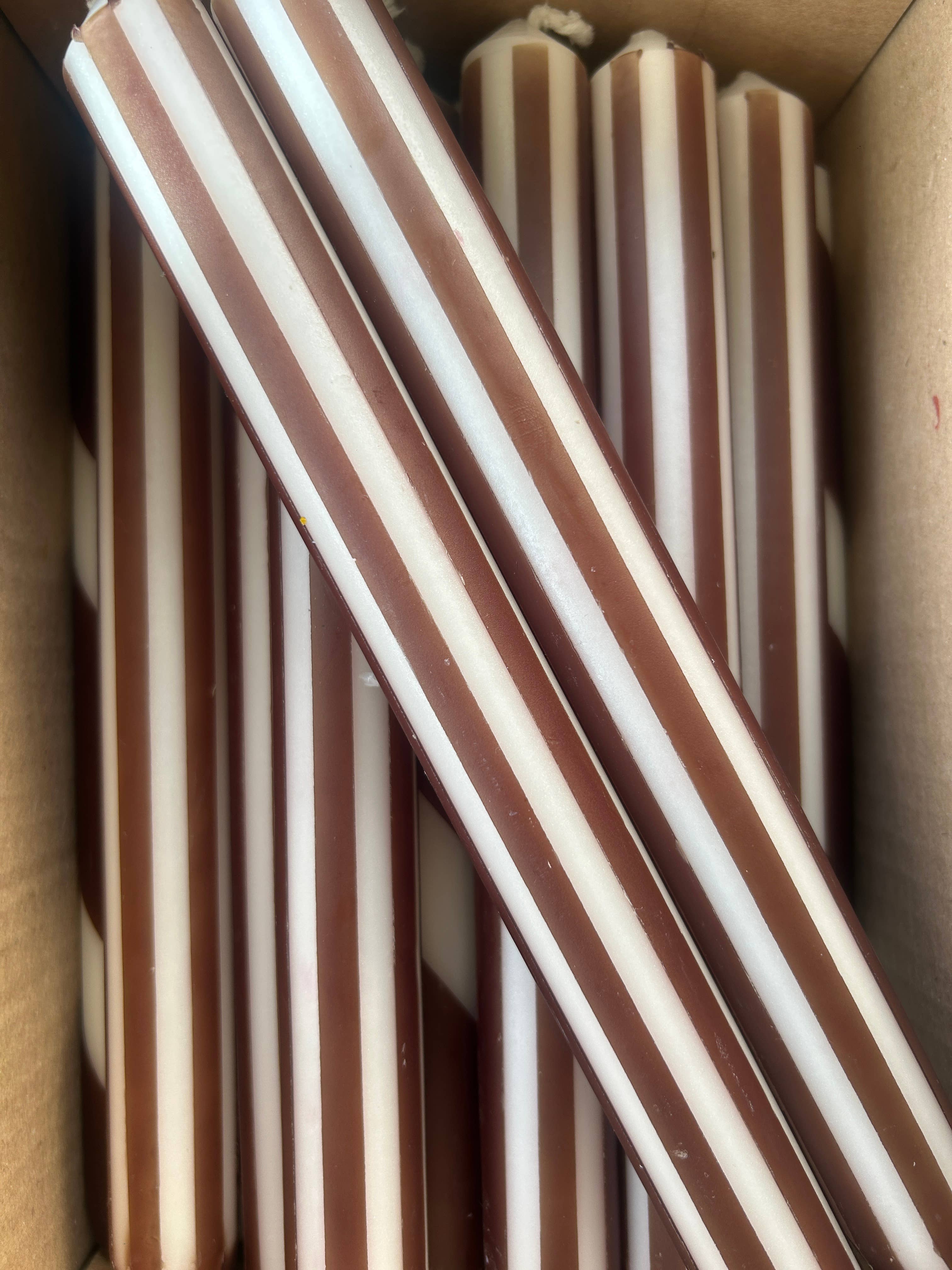 The Colour Emporium - Vente Bougies/bougeoirs coniques - RAYURES D'AUTOMNE INDIVIDUELLE8