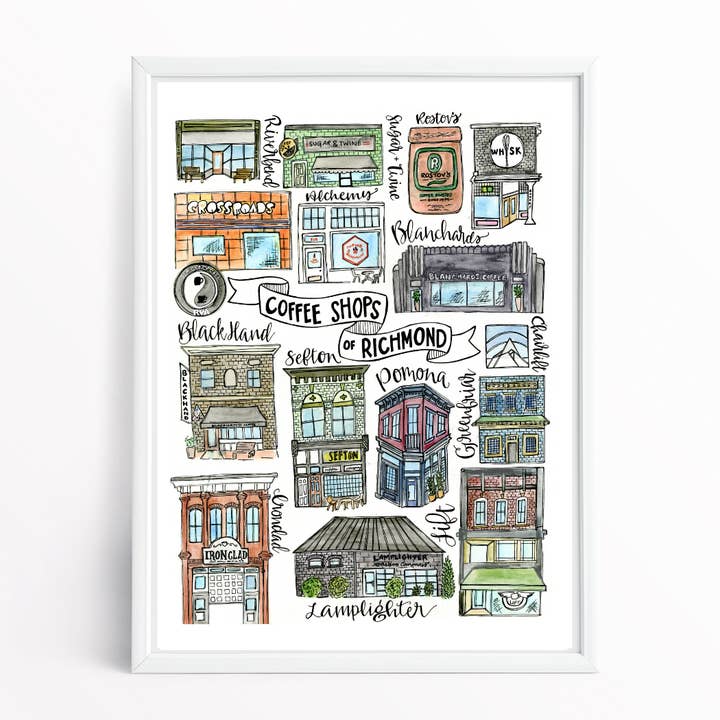 Mad Kitchen Co. - Vente Affiche d'art - Coffee Shops of Richmond Art Print2