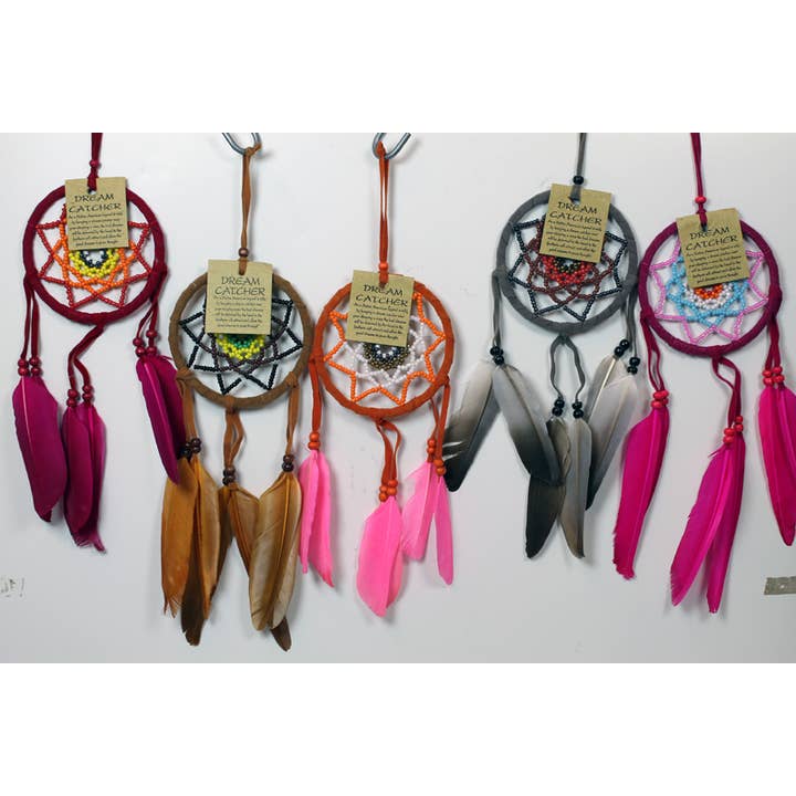 3-Zoll-Perlenstern Farbiger Traumfänger für den Großhandel von Western Counties Wholesale