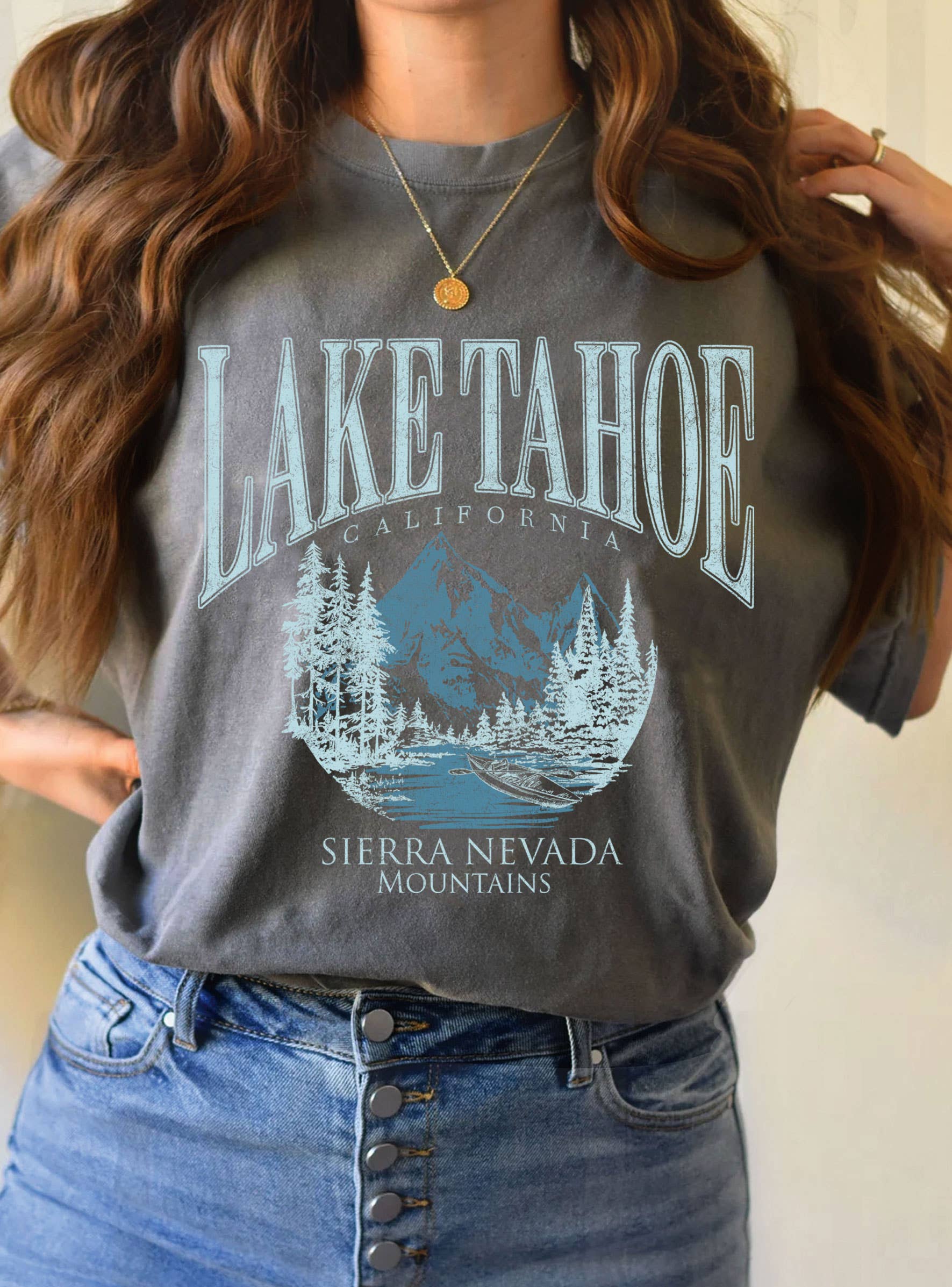 Rustee Clothing - Wholesale Screen Printed T-Shirt - Women's - LAKE TAHOE CALIFORNIA GRAPHIC TSHIRTS1