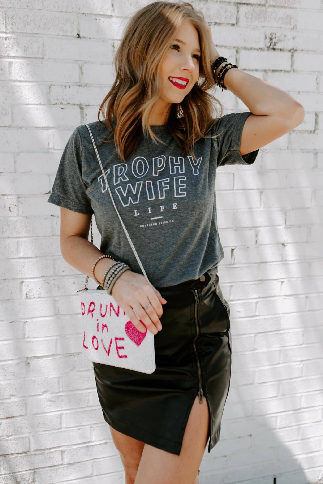 Southern Bliss Co. - Wholesale Screen Printed T-Shirt - Women's - Trophy Wife Solid Tee2