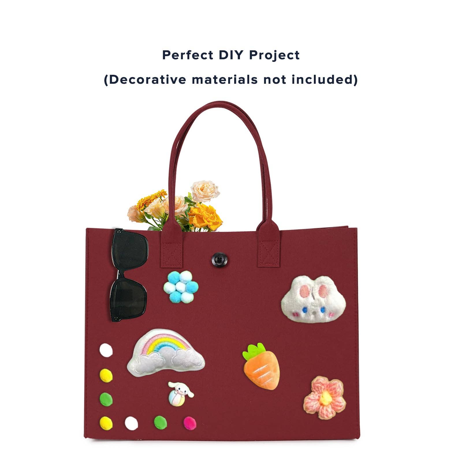 wandf – wholesale Livsmedels-/Shoppingväska – ECOHUB tålig återanvändbar kasse i återvunnet filttyg1