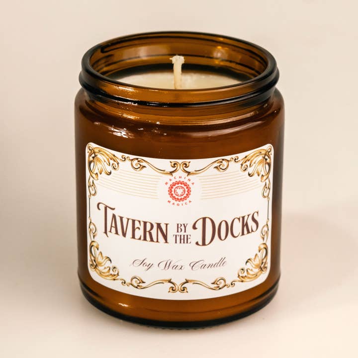 Tavern by the Docks Candle for wholesale by We Geek Together