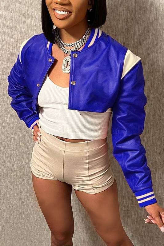 Flarix - Wholesale Leather Jacket - Women's - faux leather cropped jacket0