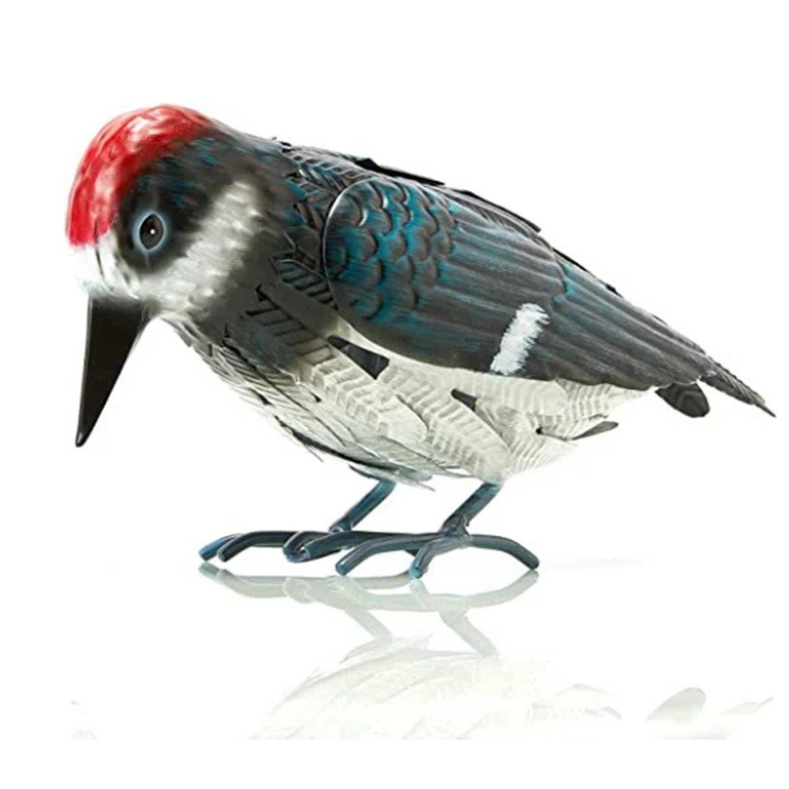 The Wine Savant /  Khen Glassware - Wholesale Sculpture - Metal Woodpecker Bird Figurine 7" Lawn Decor 5