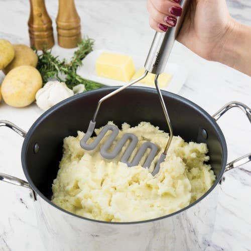 Ventures Int'l Products Inc. - Wholesale Masher - TOVOLO® Silicone S/S Handle Potato Masher - Oyster Gray4