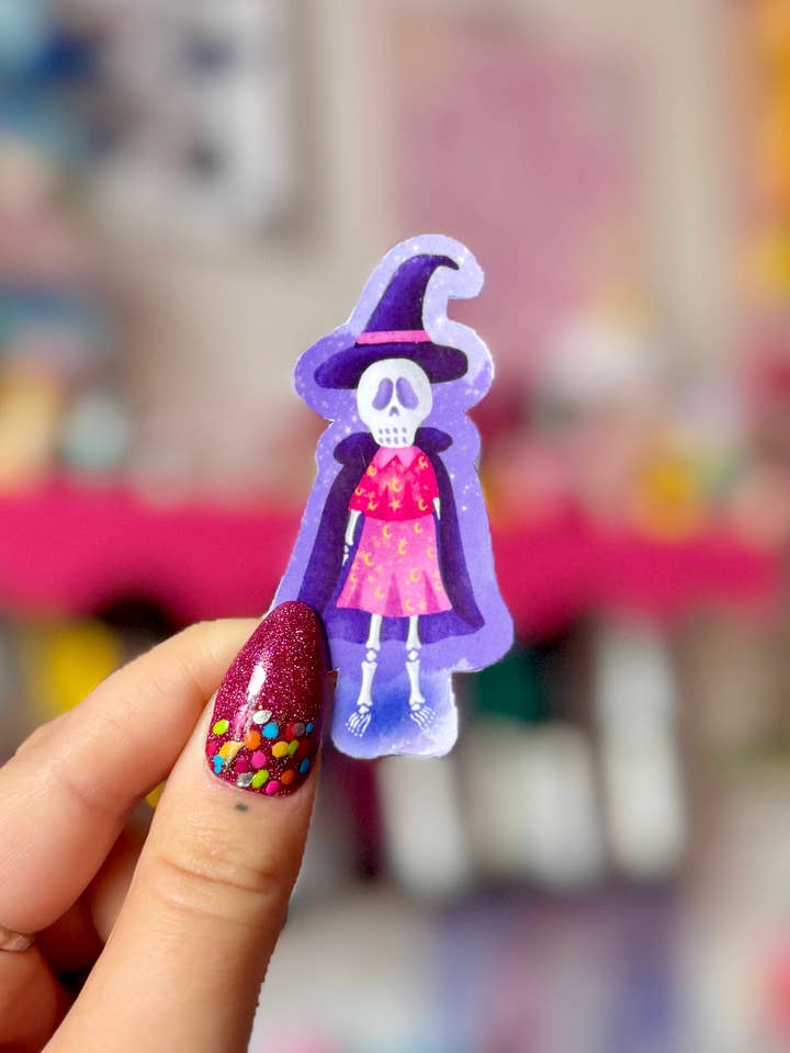 Skeleton Trick or Treater - Sticker for wholesale by Crafted in chaos