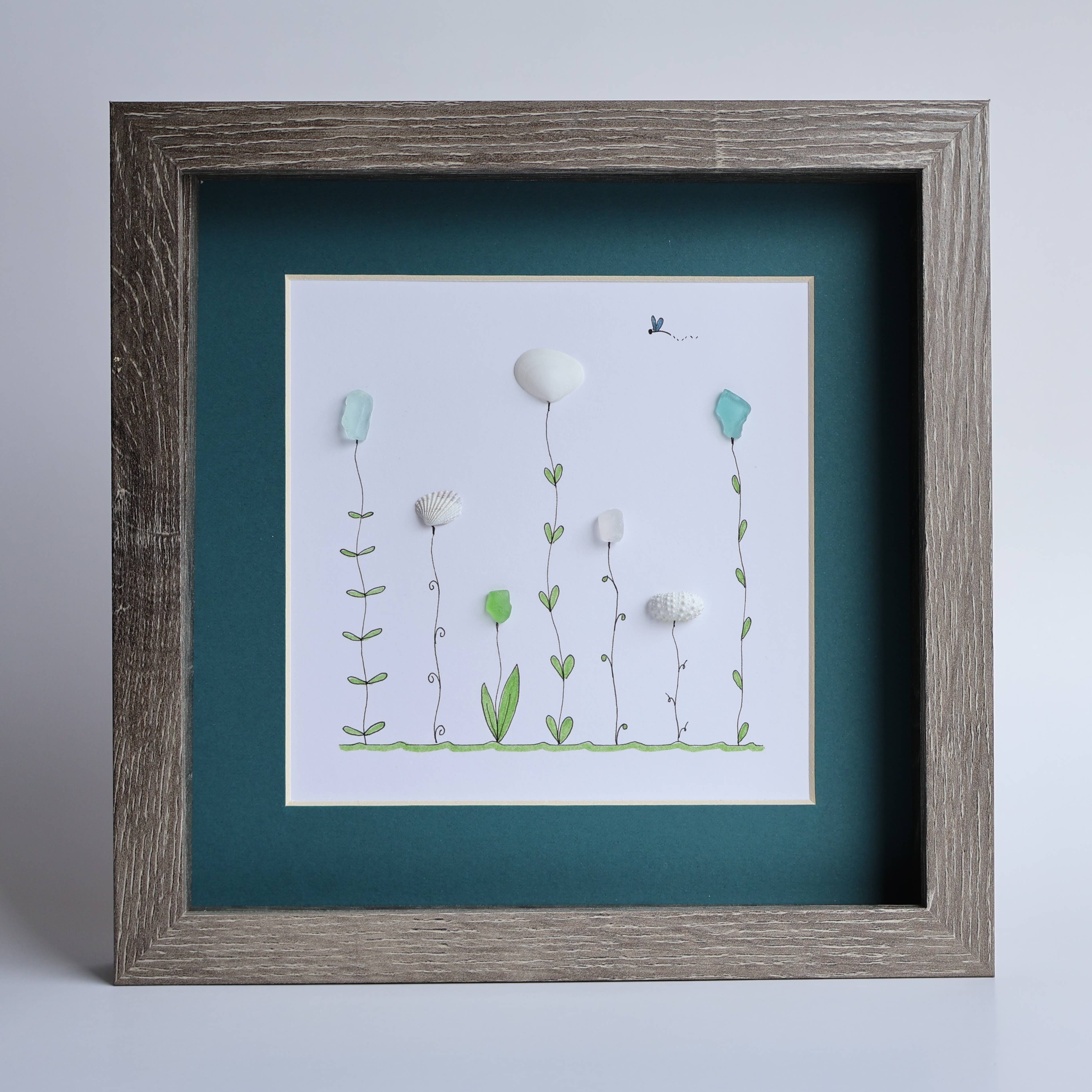 Driftsea Creations - Wholesale Art Print - Sea Glass and Shell Garden Picture1