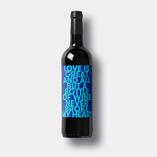 No Heartbreak Wine Label for wholesale by Typewine