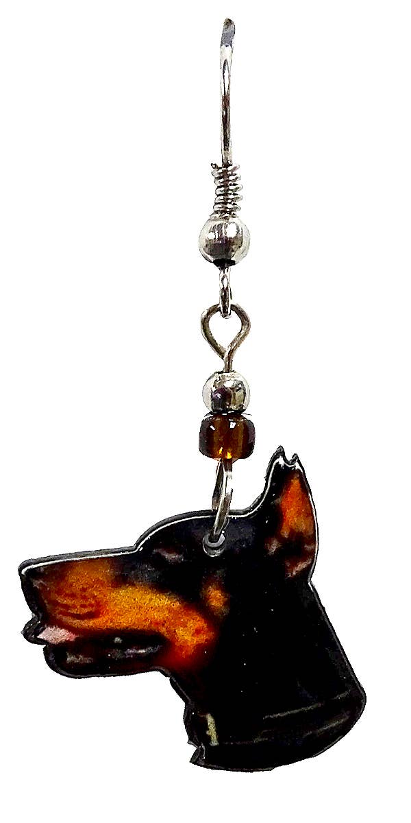Pichincha - Wholesale Dangle Earrings - Acrylic Doberman Dog Pet Dangle Earrings0