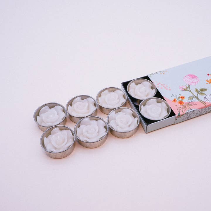 Hana Blossom - Venta al por mayor Velas pequeñas - Velas aromáticas de rosas blancas hechas a mano