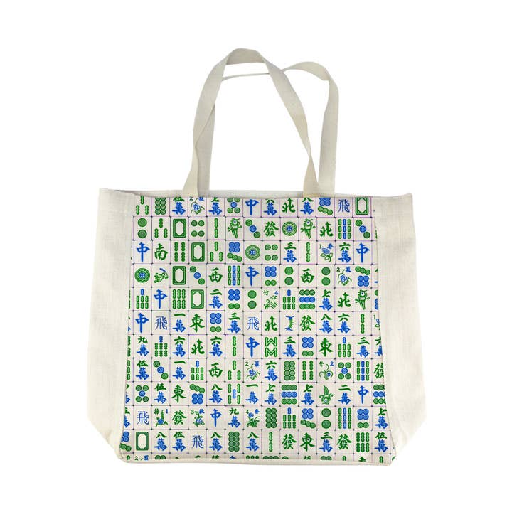 Saco de Lona Azul e Verde Mahjong por atacado de Marye-Kelley