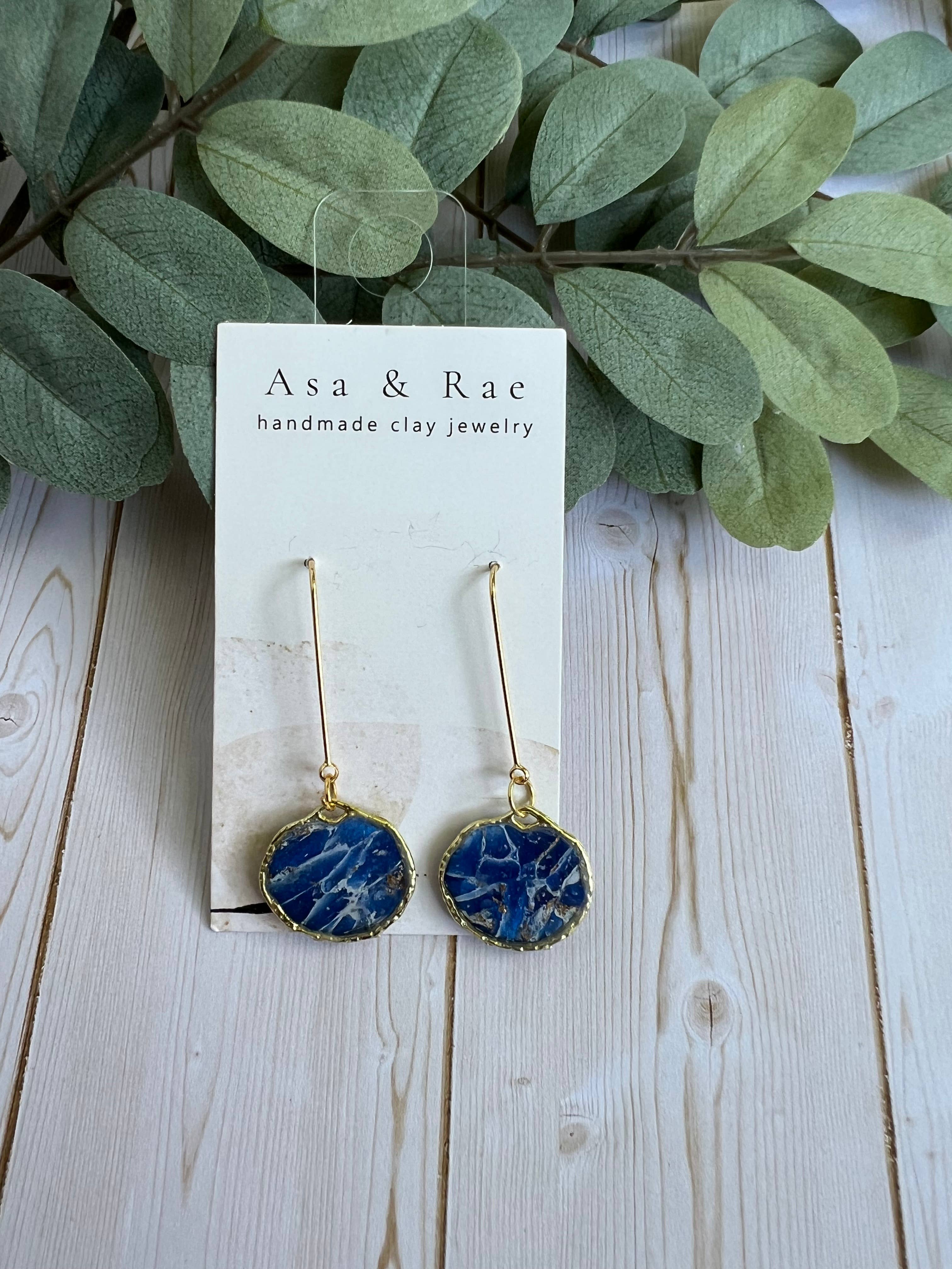 Asa&Rae - Wholesale Dangle Earrings - Abstract, Gold Ring Circle Drop Dangle 0