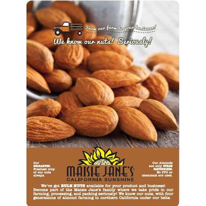Maisie Jane’s - Wholesale Nuts - Almonds Natural Whole, California 5 lb. - BULK, Food Service